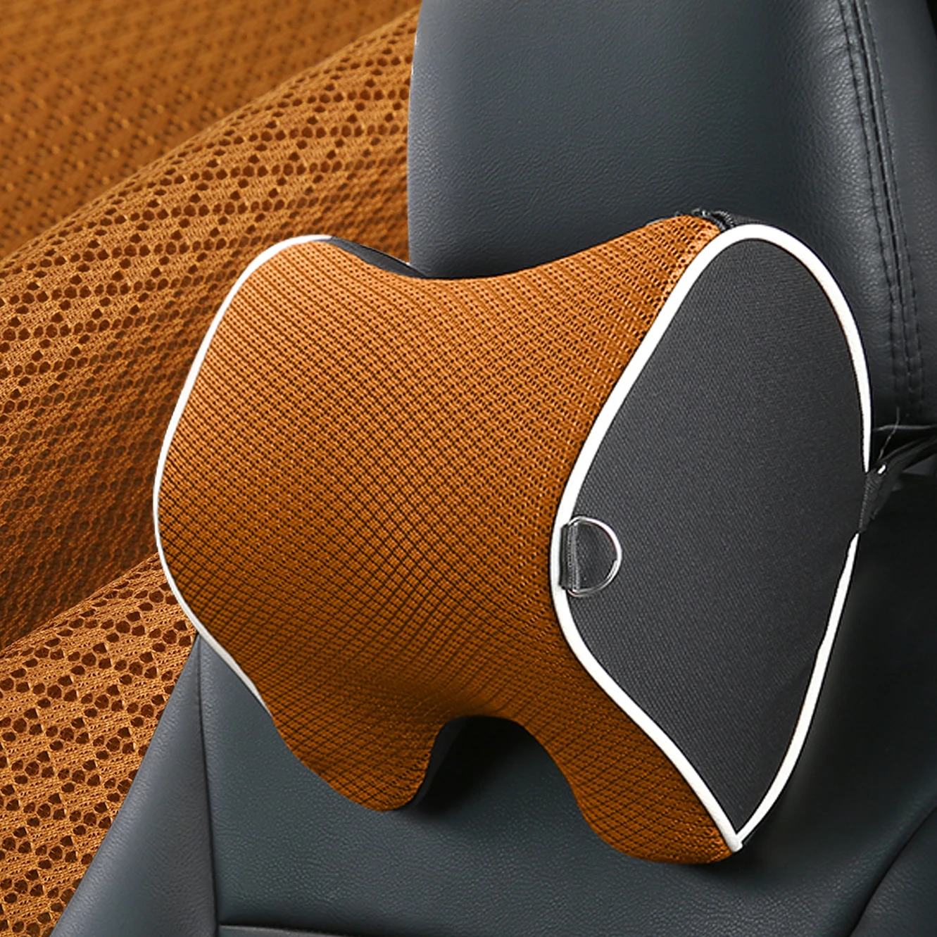 High Quality Driver Removable 3D Design Memory Foam Adjustable Seat Neck Support Car Headrest Pillow Cushion