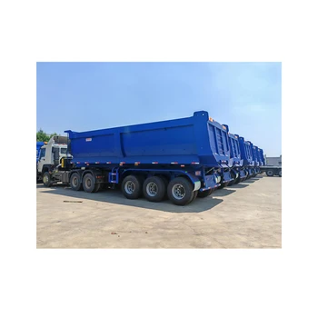 High Quality Track Rear Push Dump Semi-Trailer Rollover Semitrailer