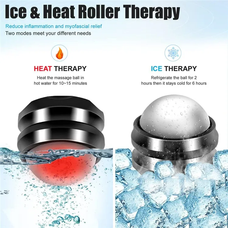 Myofascial Release Deep Tissue Ice Manual Body Massager Ball Cryosphere Cold Massage Roller For 7877