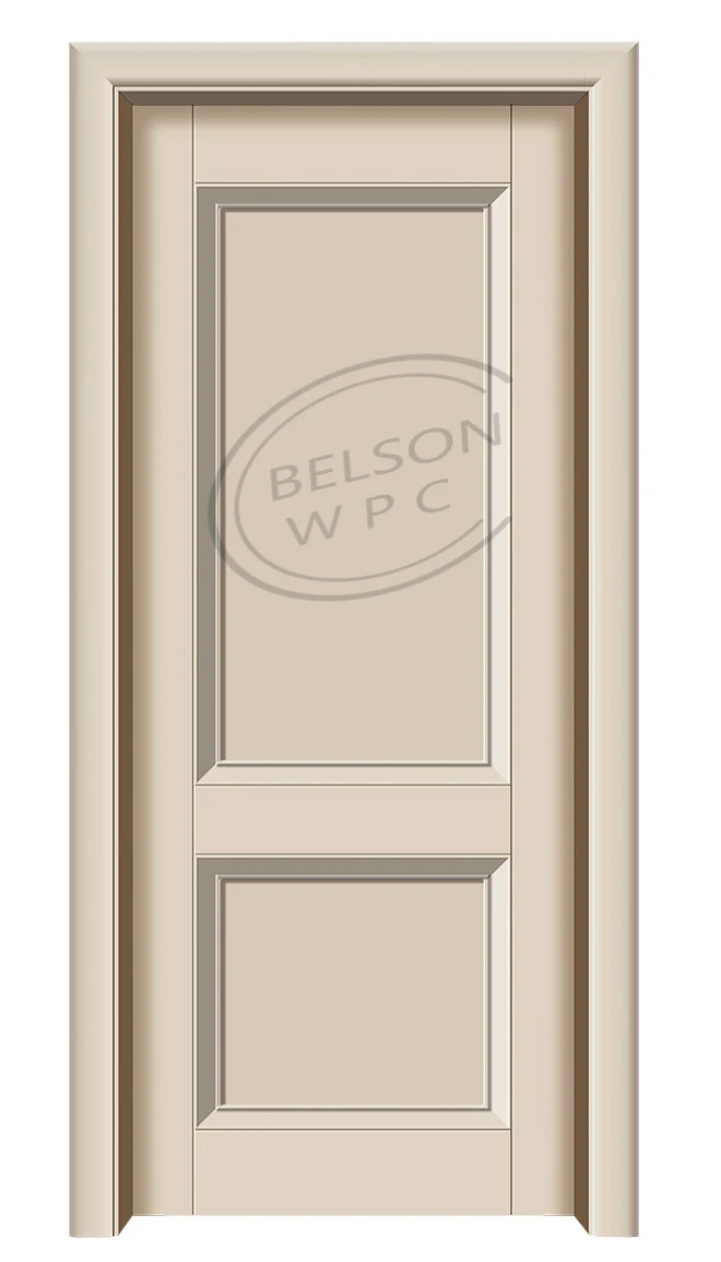 Modern Design Belson Factory Direct WPC PVC Foam Assembled Door Waterproof with Finished Surface