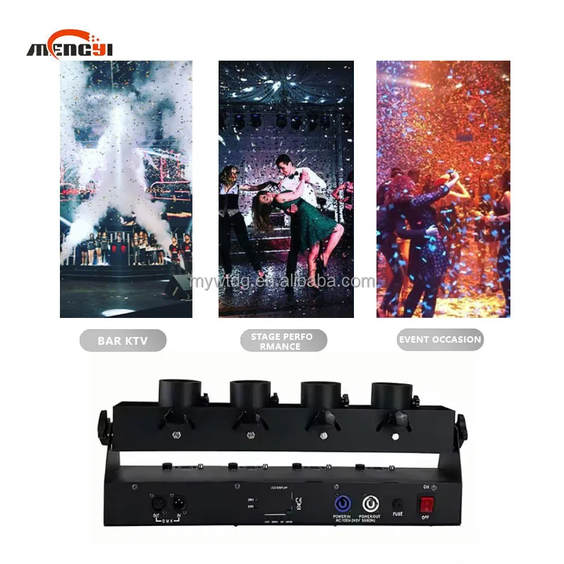150w Colored Paper Ribbon Machine DMX512 Electronic Fireworks Machine 4-Head Shot Concierge Flowers for Opening Ceremony