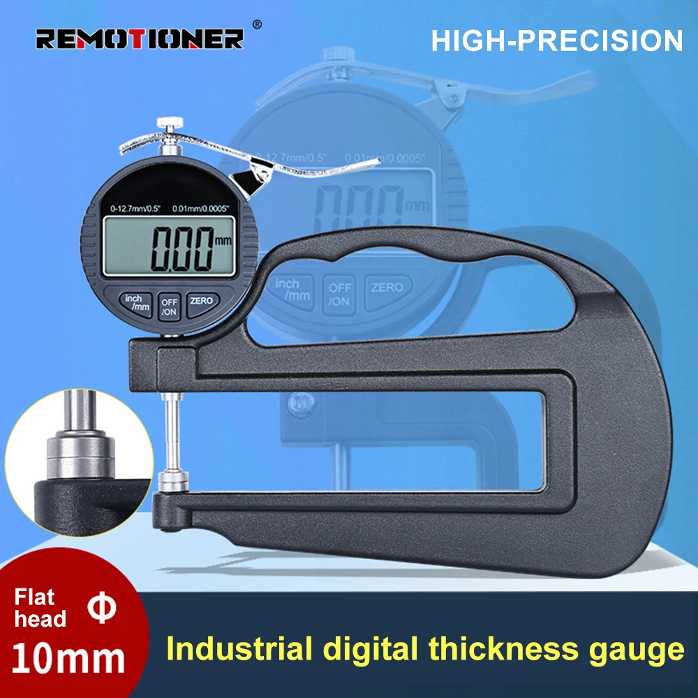 0.001mm電子厚さ計、10mmデジタルマイクロメーター厚さ計、マイクロメーター幅測定器データ出力 低エラー、高速応答 0-12.7mm  デジタル厚さ計 マイクロメーター ミクロンテスター 測定器(0.001mm) デジタル厚さ計 0-12.7mm 0.01mm ポータブル LCD  マイクロメーター ...