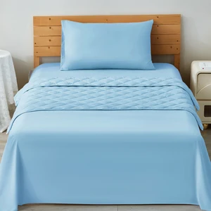 Cheap Wholesale Hospital Bedspreads Bed Sheets Set for Single Bed 4Pcs Quilt Set Full King Size