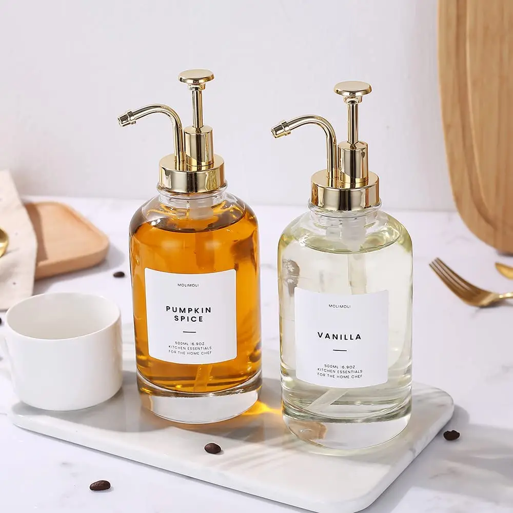 500ml/16.9 Oz Mouthwash Dispenser For Bathroom With Mouthwash Cups