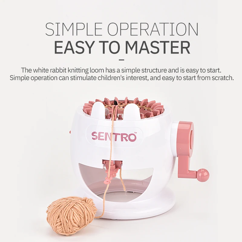 Sentro Smart Weaver Knitting Kit Machine 22 Needles Hand Shake DIY Wool Hat Knitting Machine Toy Girl House for Kids