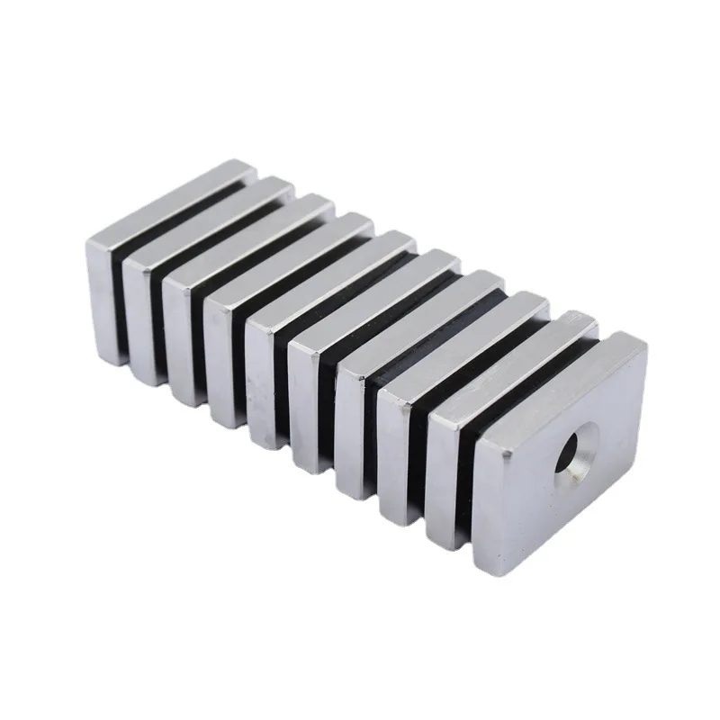 N52 Rare Earth Rectangular Neodymium Magnet with Countersunk Hole