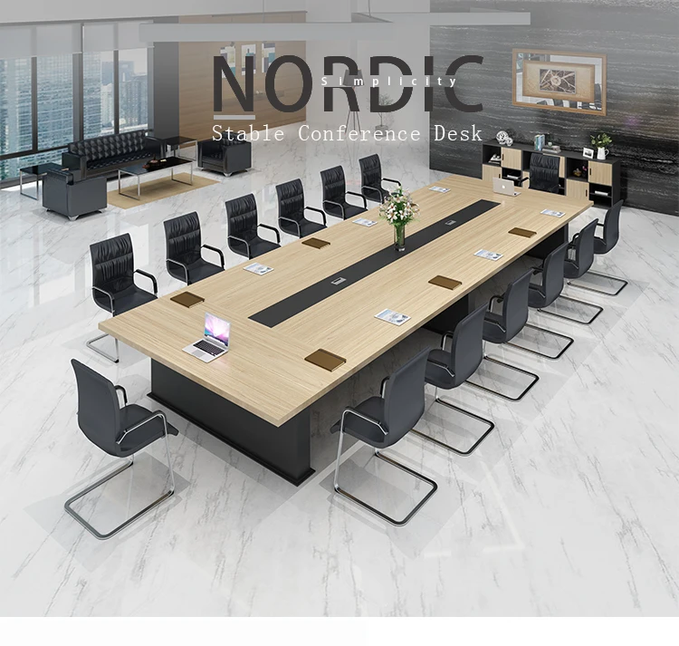 Chinese Manufacturer Office Furniture Modern Conference Rectangular Table Meeting Desk