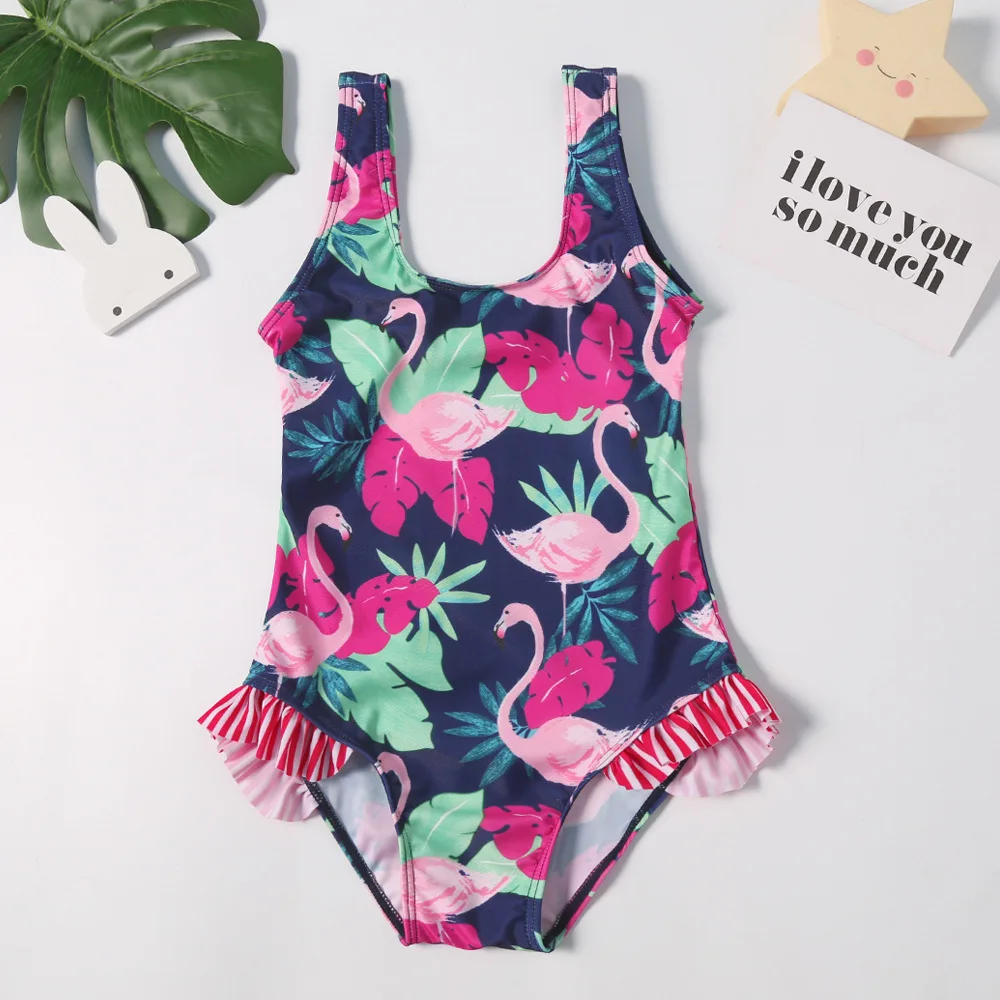 Custom Wholesale Printed  One Pieces Baby Pool Clothing Kids Swimwear Beachwear For Girls Bikini supplier