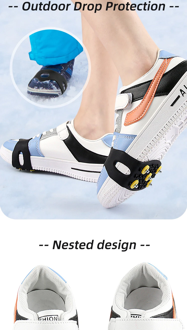 Nonslip Shoe Cover Ice Snow Grippers Over Shoe Boot Traction Cleat