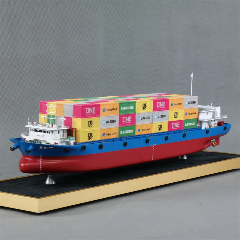 【A】O.A.S Customized 65cm Static Container Ship Model Factory Shipping Gift for Diwali for Nautical Decor or Collection