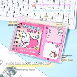 High Value Cute Bunny Spiral Stationery Set Adorable Pink A3 Size PVC Cover Study Supplies for Little Girls Wholesale