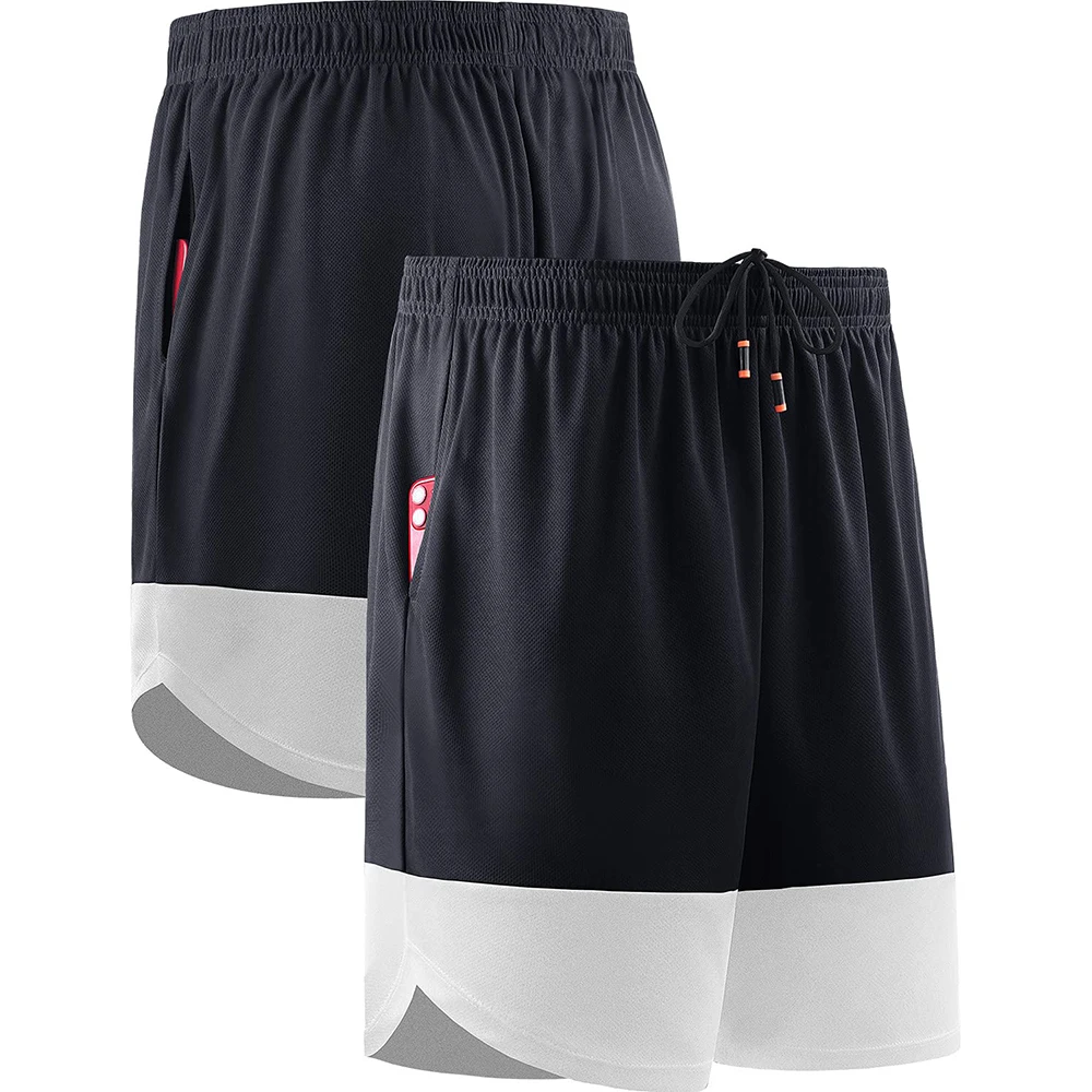 Custom Phone Pocket Gym Workout Sports Quick Dry Mens Sweat 2 in 1 Print Polyester Mesh Shorts Running Pants&Shorts392_voghion.com