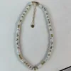 10    White Jade Stone Frisbee Necklace