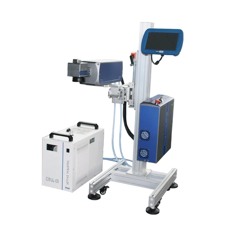 Milk Expiry Date Coding 3w 5w 10w UV Flying Online Laser Marking Printing Machine for Milk Bottle Cap Laser Printer