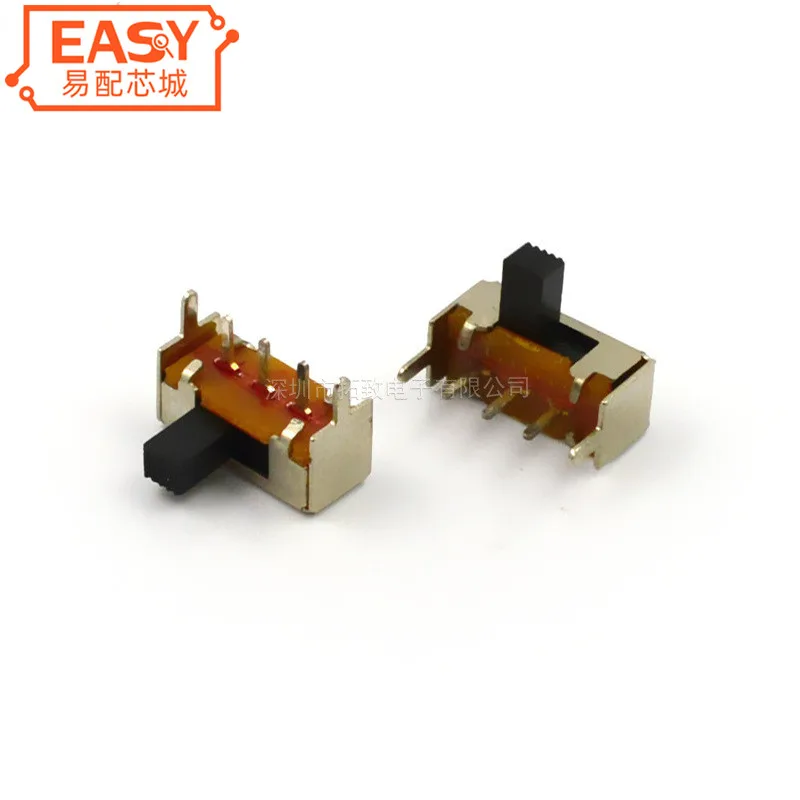 Spdt передвижные переключатели SK12F14 90 градусов 1p2t под прямым углом рычажный переключатель горизонтального 3-контактный разъем dip мгновенный ползунковый переключатель