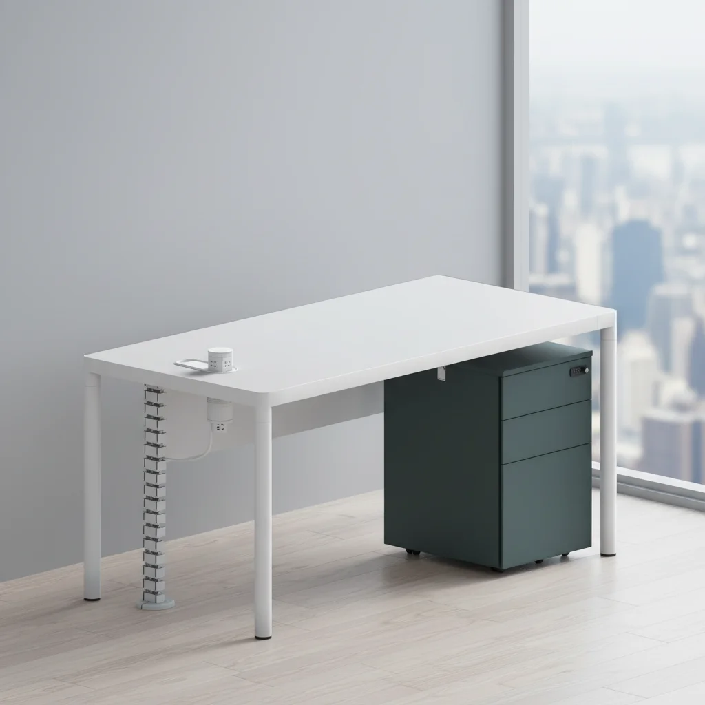 Modern Durable Automatic Foldable Executive Desk Wood Frame Multi-functional Storage Organizers Professional Design High Quality 6