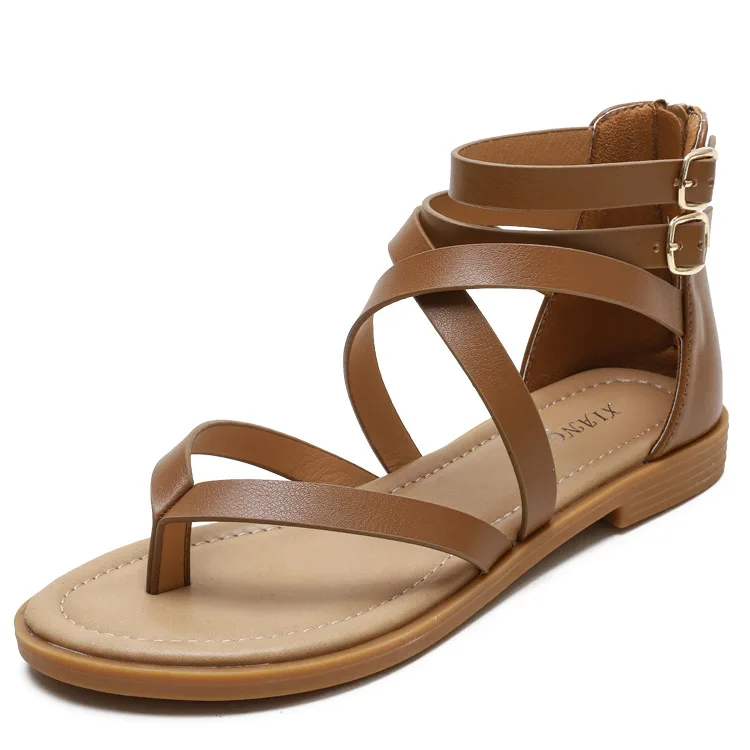 Sandalias de verano para mujer, sandalias de gladiador de 2022, sandalias  planas de verano con cristales romanos, puntera abierta, sandalias de playa  : Ropa, Zapatos y Joyería - Amazon.com