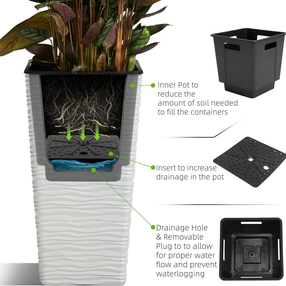 Worth Garten-Blumentopf Grohandel Kunststoff-Pflanztopf Balkon Terrasse  Groe Pflanzgefe Kunststoff-Pflanztopf fr Auenbereiche| Alibaba.com
