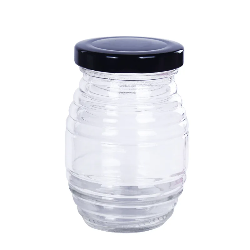 75/180/380/730ml wholesale glass honey bottle with tinplate lid sealed glass jar pickles empty bottle