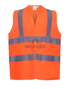 Wholesale Hi-vis Workwear Vest Orange Reflective Tape FR Safety Work Vest