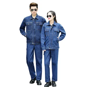 Customizable Denim Workwear for Spring and Autumn Warm Breathable for Mining Railway Sites Printable Design