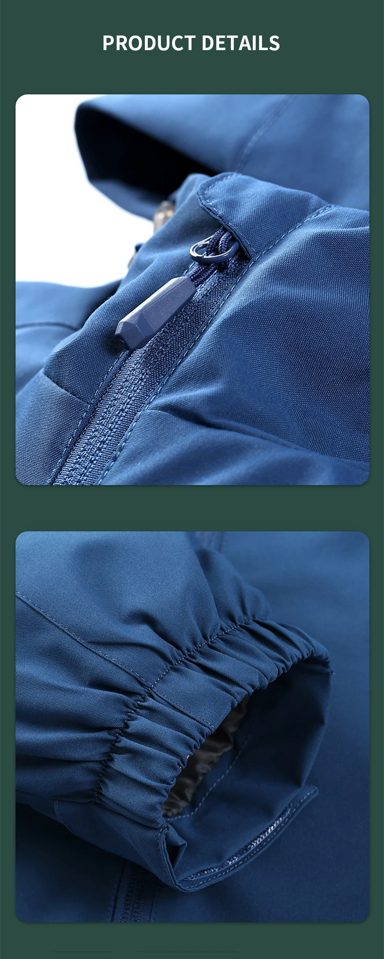 Unisex branded waterproof jacket polyester nylon winter jackets