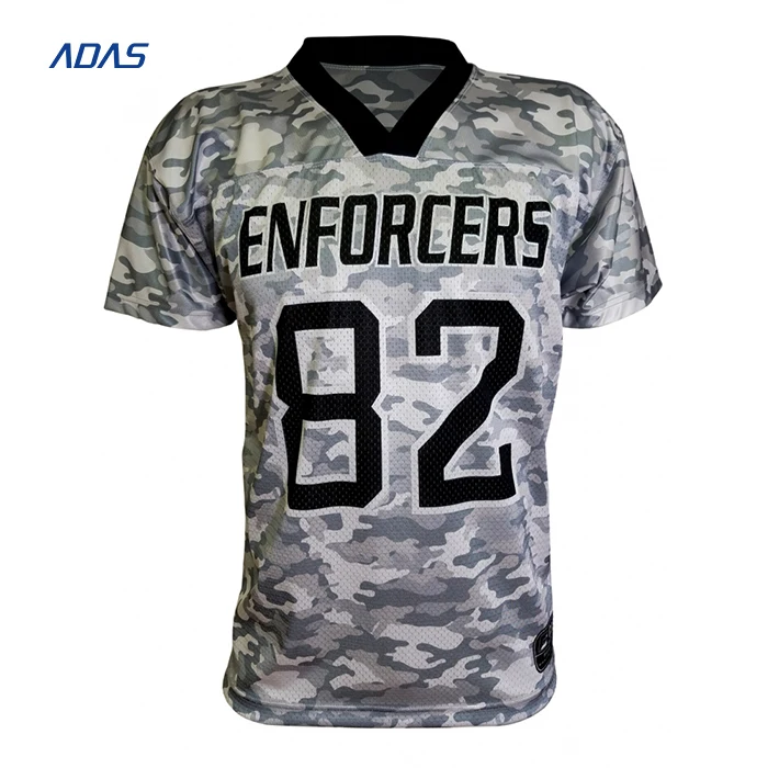 Source Custom Plain Mesh V-Neck American Flag Football Jersey on  m.