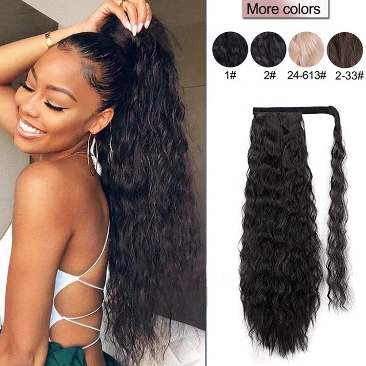 Brazilian Short Afro Kinky Raw Unprocessed Natural Human Gay Wrap Around Hair Extension 100g Full Clipin Ponytail Drawstring Wig