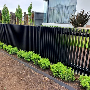 Rail Corten Steel Fencing Trellis Gates,Powder-coated Black&rust Metal ...