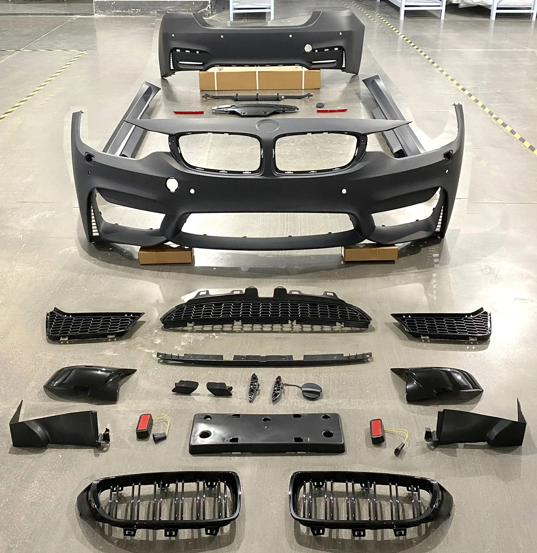 M4 Style F32 F33 F36 Body Kit Carbon Fiber Diffuser Spoiler Lip Bumper Grille Splitter Exhaust for BMW 4 Series 2014-2019