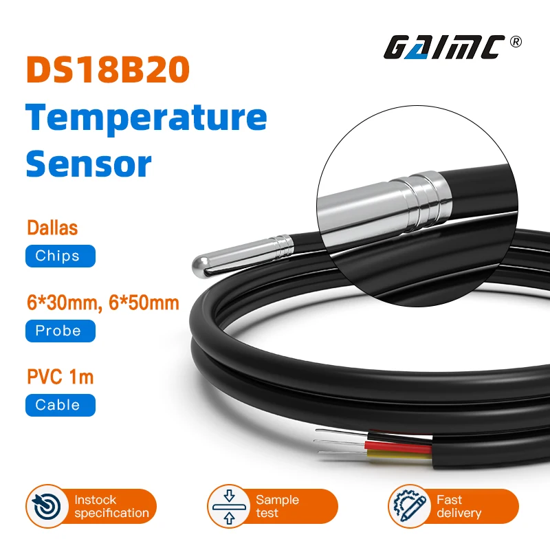 GAIMC INSTOCK Temperature Sensor NTC DS18B20 PT100 PT1000