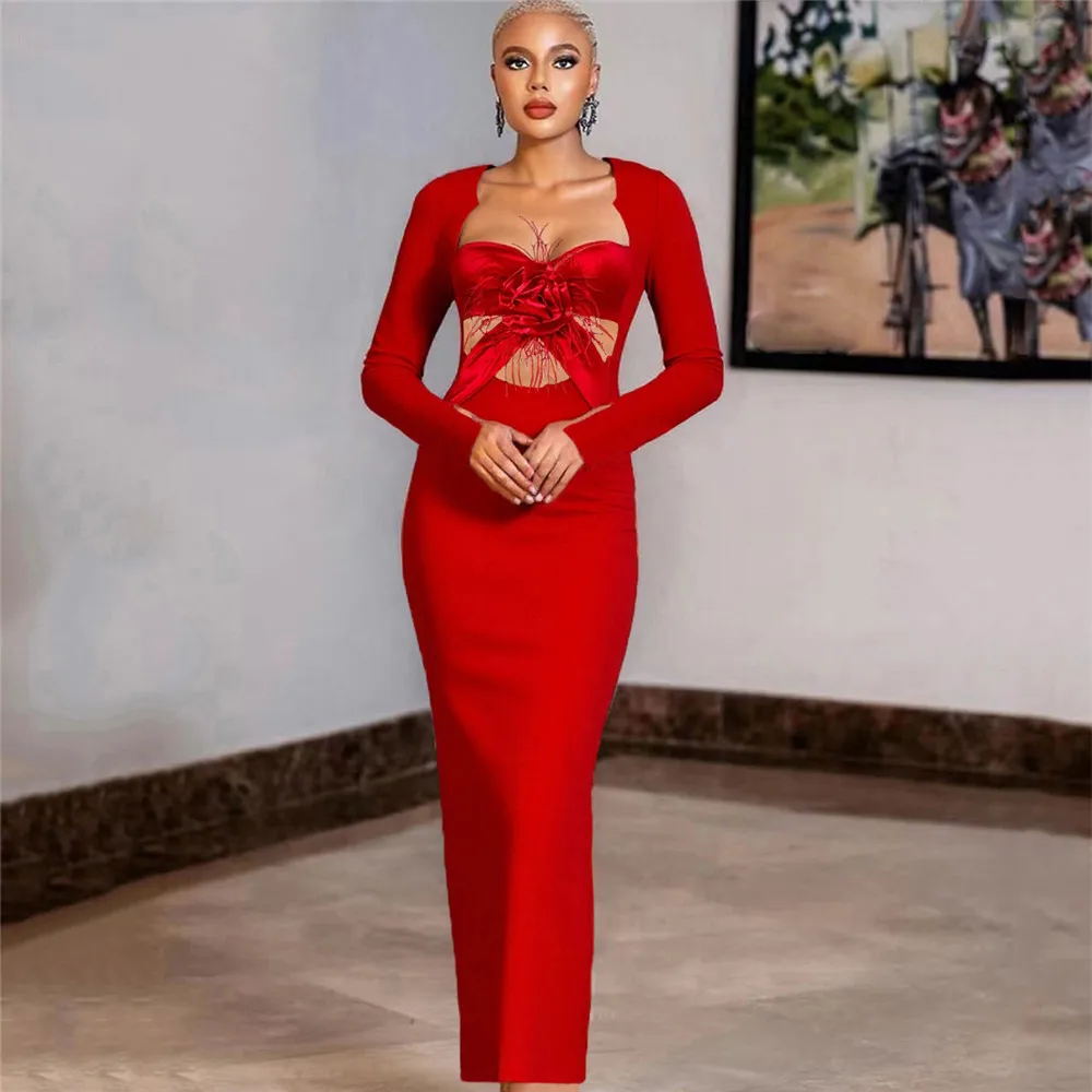 ankle length bandage dress Annika Formal Mid-Length Bandage Dress main image 0