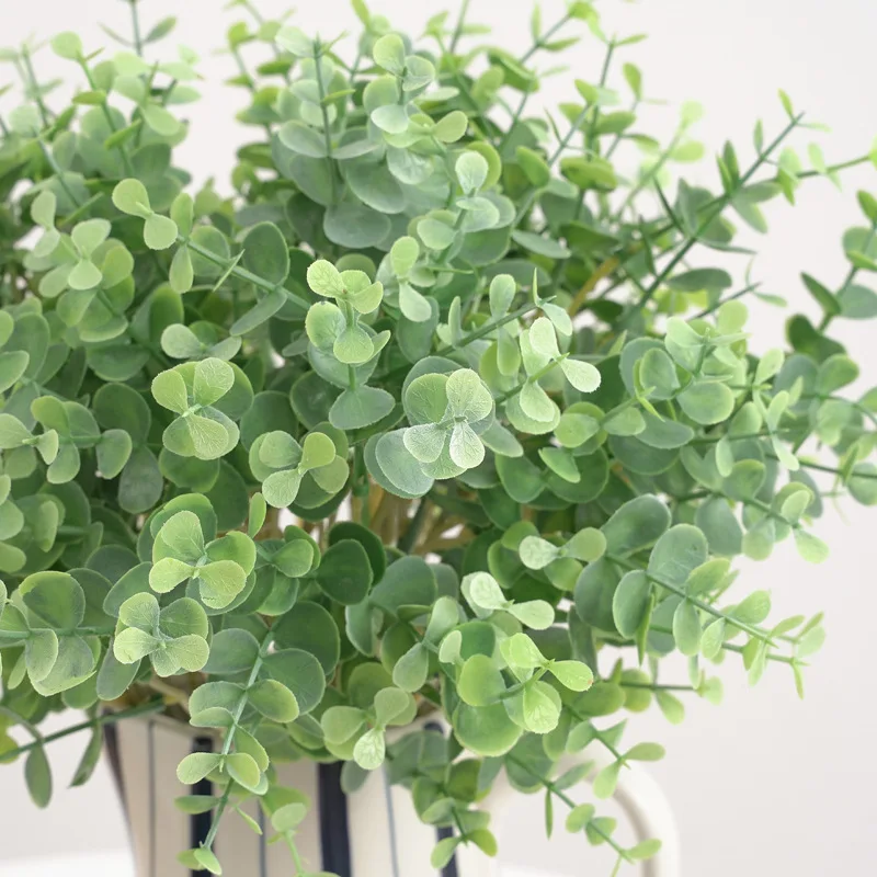 Simulated Green Plants Plastic Artificial Bushes Grass Eucalyptus