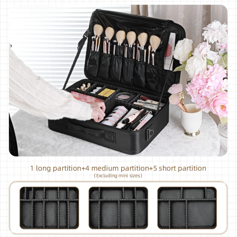 Makeup Bag Cosmetic Unfitted Vanity Cases Travel Beauty Box 