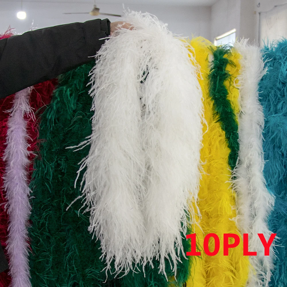 Factory Wholesale Price Fluffy 140ply Feather Scarf Sexy Robe Trim