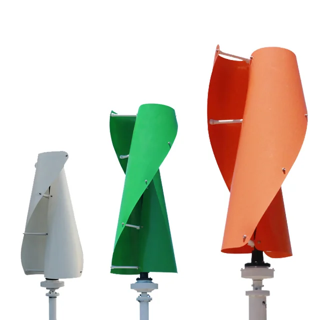 Spiral Vertical Axis Wind Turbine Generators System 1000W 2000W 3000W 5000W Home Use Low Rpm Wind Turbine