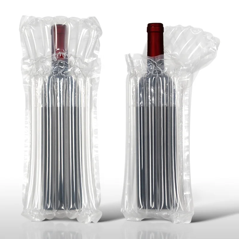 Durable Delivery Wine Bottle Protector Eco Friendly Plastic Air Cushion Bag Inflatable Packaging Shockproof Air Column Bag