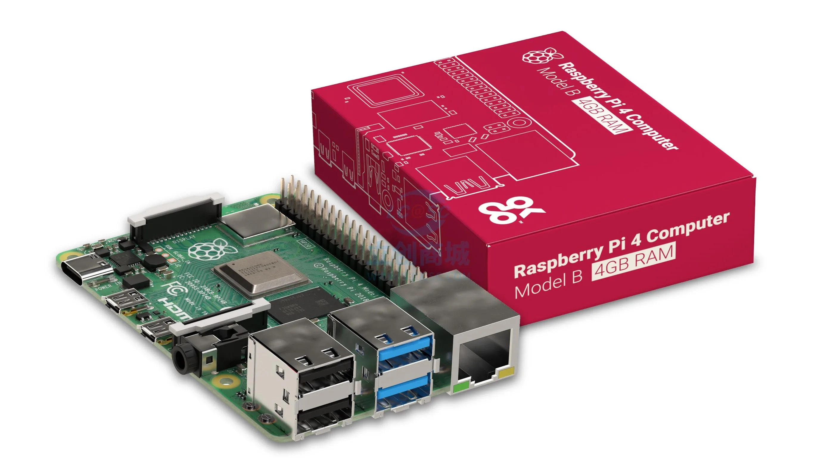 Raspberry Pi 4 Model B 4gb Sdram Single Board Computers Bcm2711 Quad ...