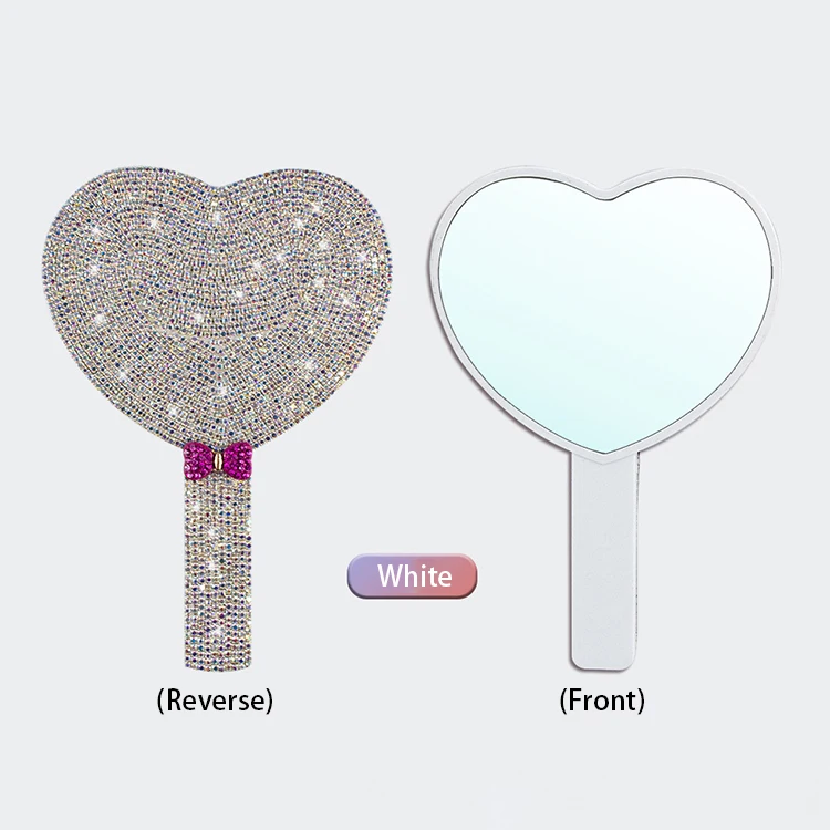 Оптовая продажа портативное косметическое макияжное одностороннее мини ручное карманное зеркало в форме сердца с