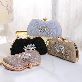 Luxury Glitter Clutch Bride Bag Party Bags For Ladies Hot Sale Wedding Shiny Evening Bags