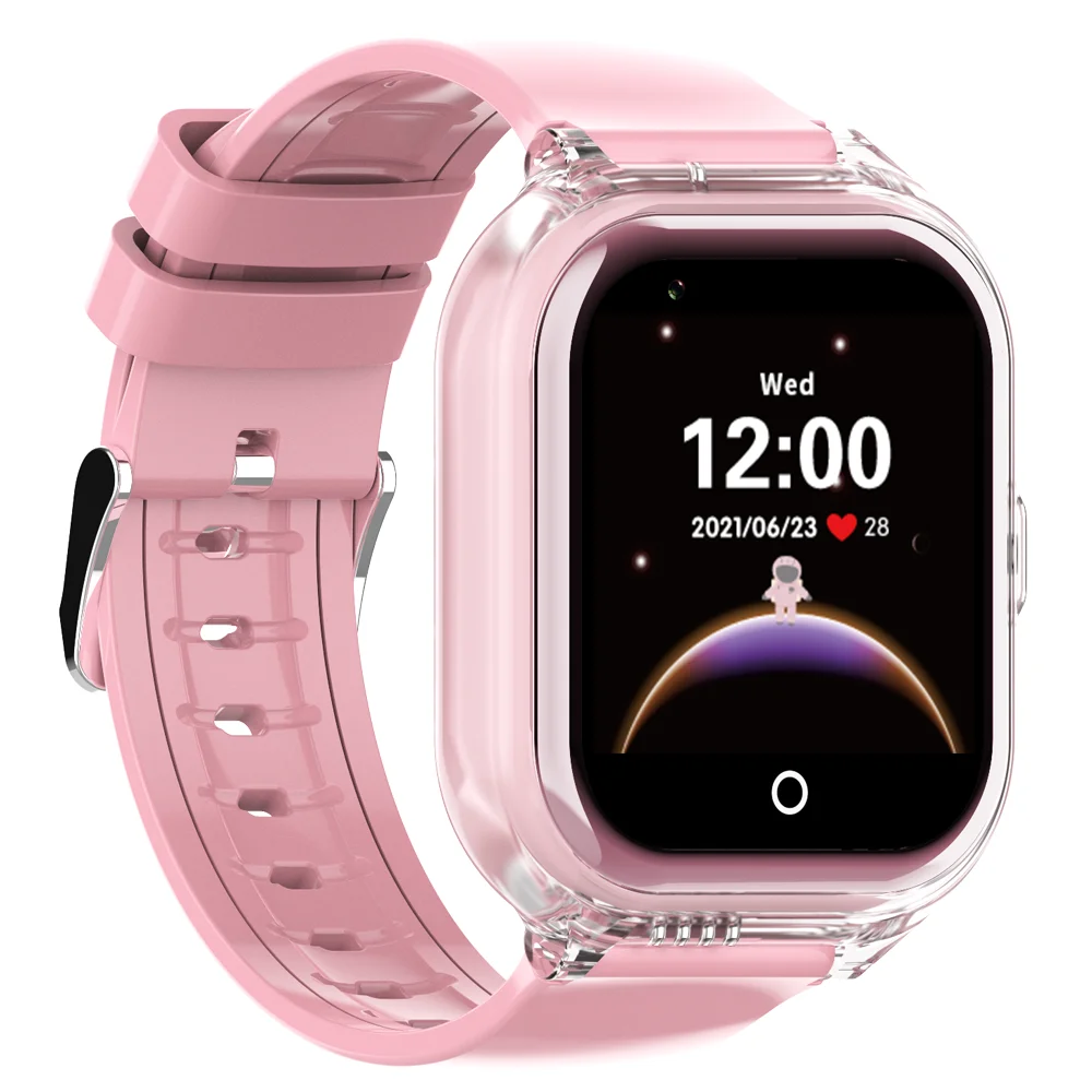 4g Smart Watch Sim Card Kid Video Call CT01 Transparent Case GPS Location  Tracking SOS Function Message Reminder With Parents