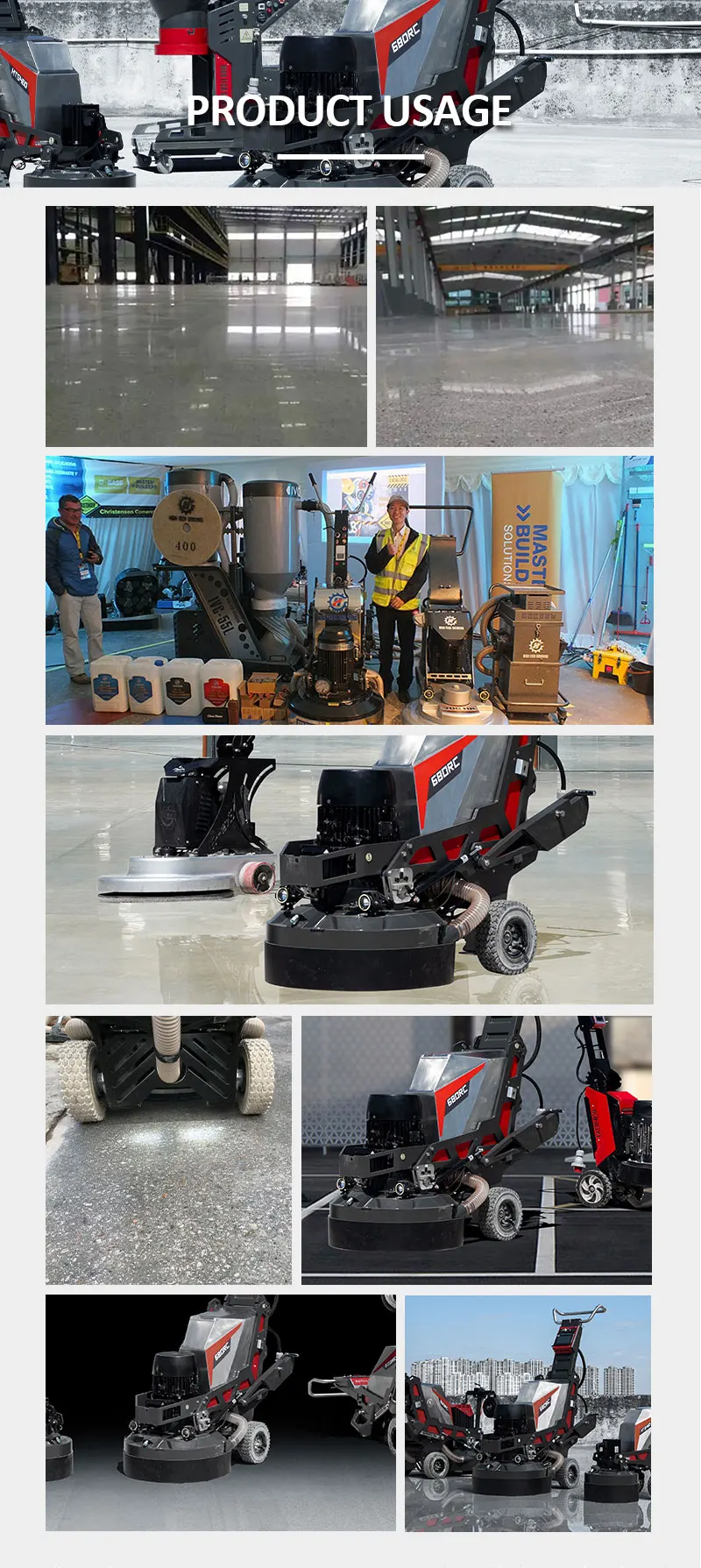 680mm Automatic Remote Control Driveway Sidewalk Cement Concrete Floor Polish Grinding