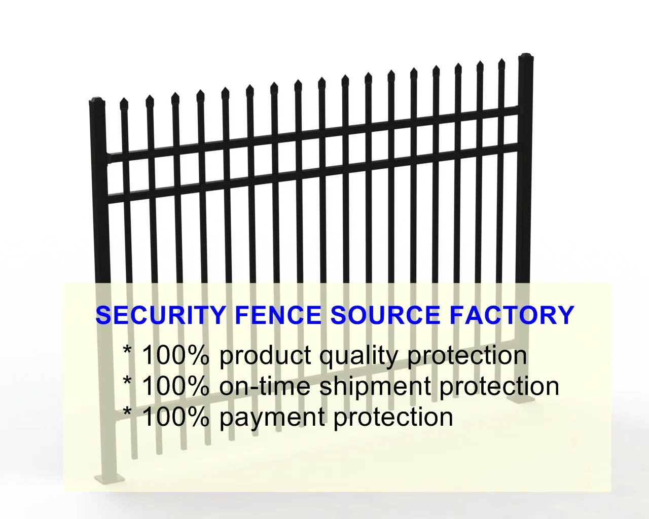 Cheap Used Wrought Iron Fence Steel Fence Panel Metal Fencing Designs