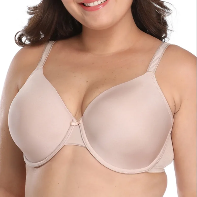 Solid Color Fat Wome Big Breasts BH Brattle Oversized Thin Cup Underwear Black Seamless Large Plus Size Bra