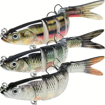 Sinking Multi-Jointed Fishing Lure Set, Multi-Segment Minnow Bait, Plastic Hard Bionic Lure Outdoor Fishing Tackle – Minnow – view 4