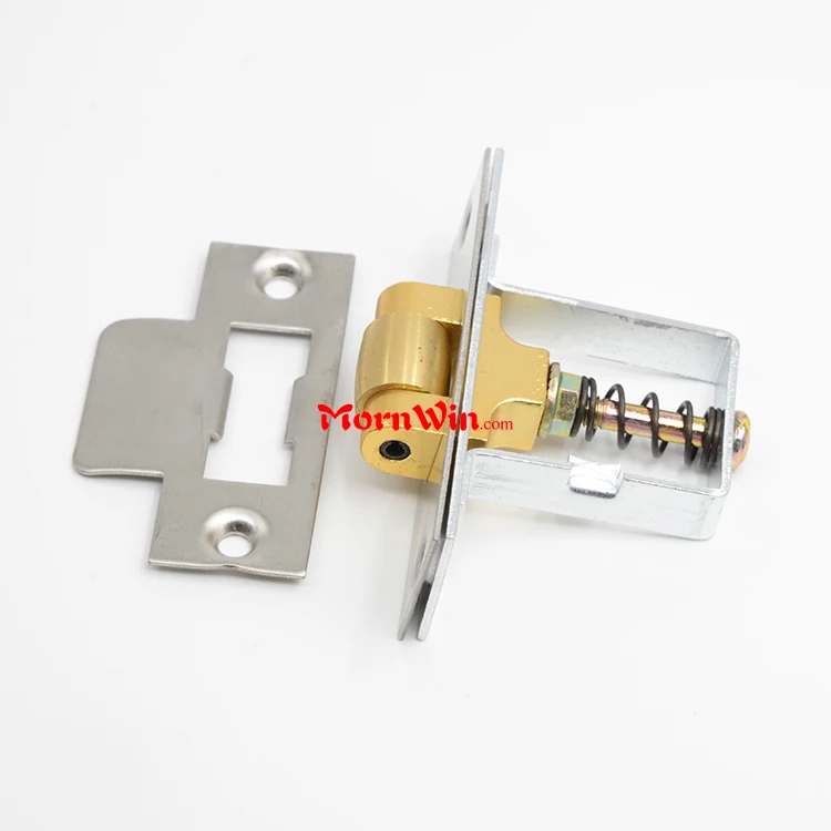 Adjustable Double Ball Tension Roller Catch Latch – Solid Brass & Stainless Steel, 50mm, For Wooden Furniture & Cabinet Doors (with Screws)