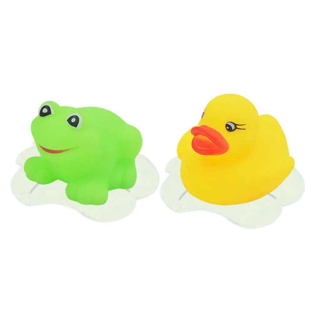 Toddlers Swimming Dabbling Water Toys Safe PVC Material Squeaky Soft Plastic Cartoon Animal Bath Toy For Baby 8