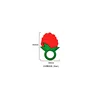 Anneau de dentition en silicone (framboise) (rouge vif)