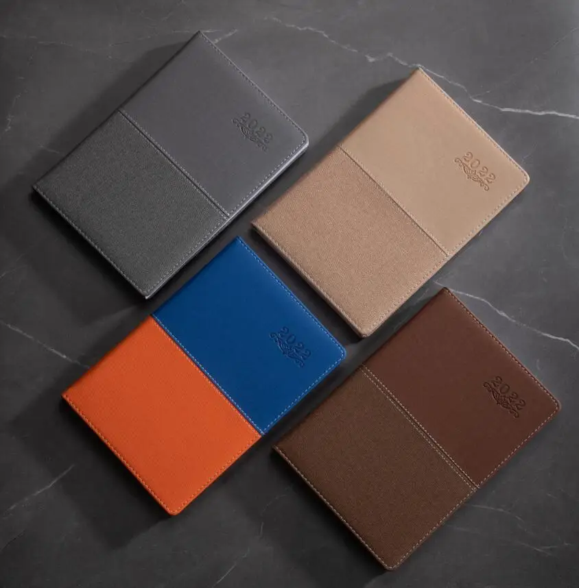 Популярный дневник-планировщик из искусственной кожи A5 с разделительными вкладками, тиснение из фольги, акция 365, календарь, день, годовая печать блокнота