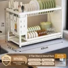 White - Double layer Thick Bowl Rack